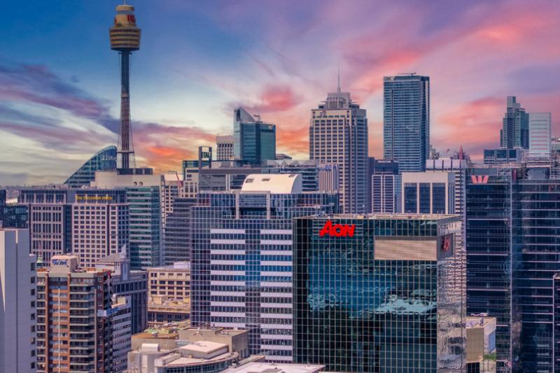 Sydney skyline at dusk