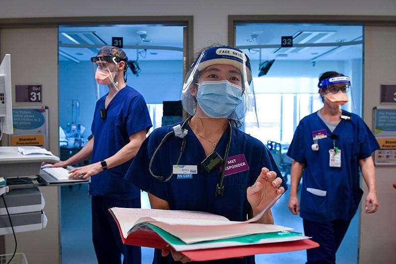 Healthcare workers in PPE