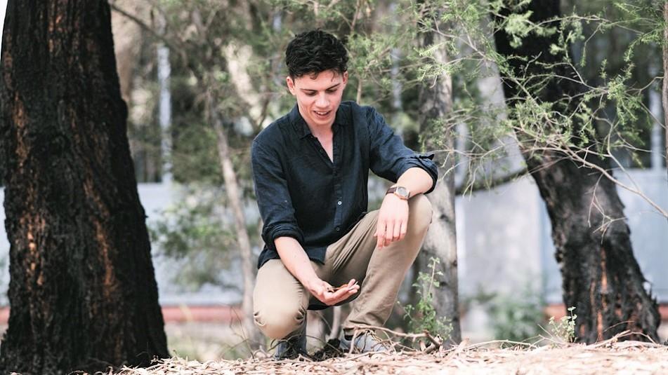 Brady Hamilton in grasslands