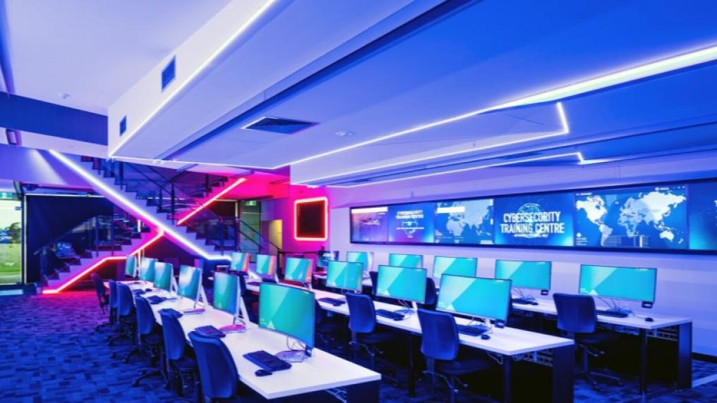 Inside Victoria University's Cyber Security Training Centre.